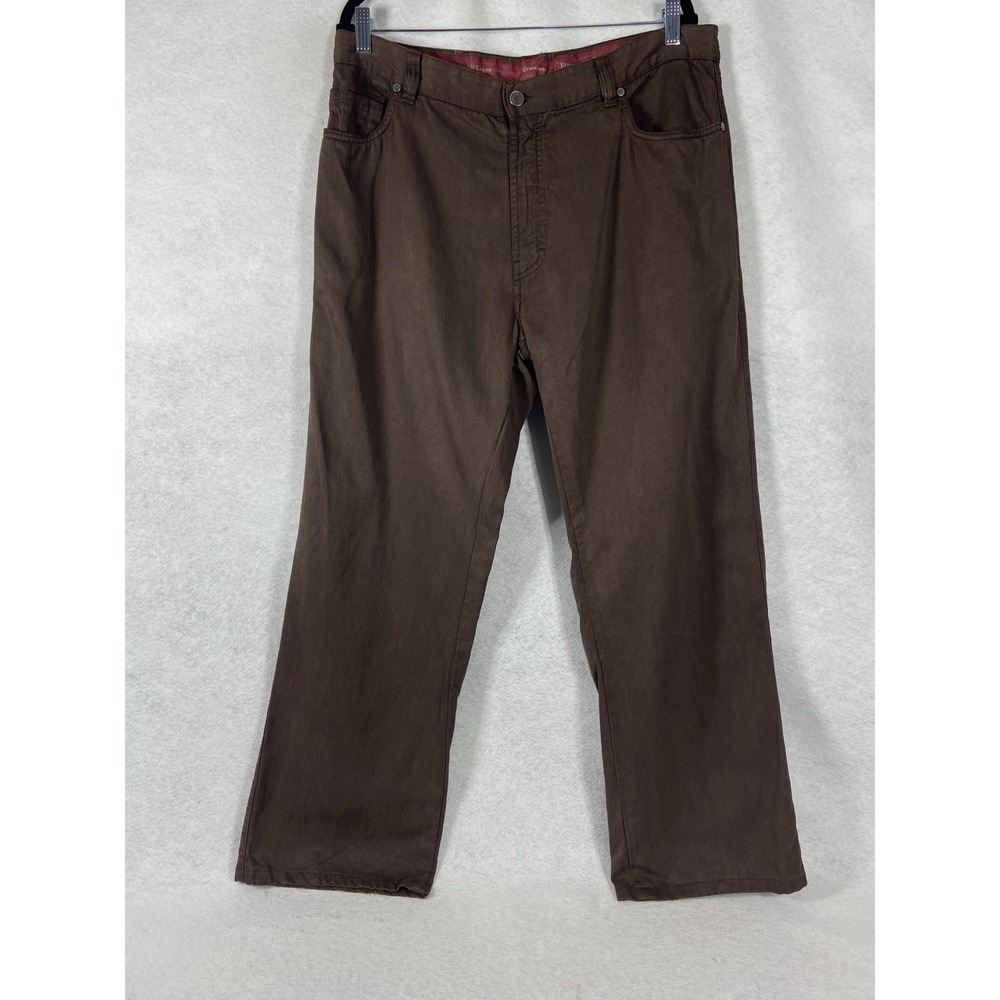 Ermenegildo Zegna Pants Men's 36x30 Brown Chino Straight Leg 5-Pocket